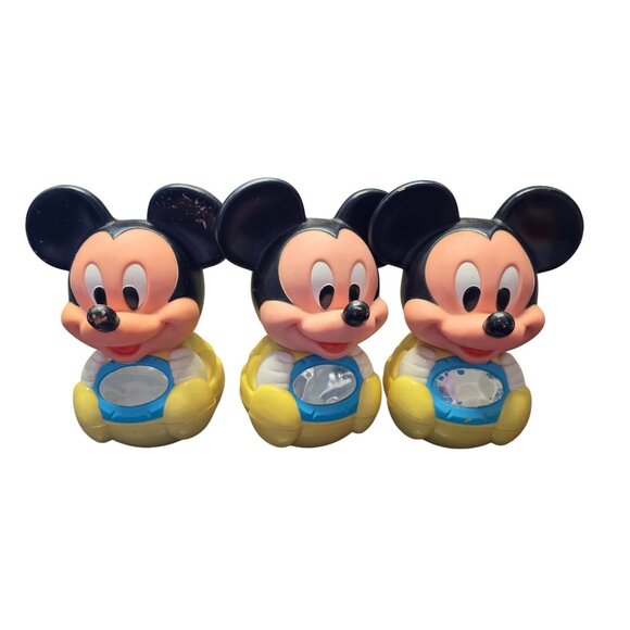 1984 Walt Disney Baby Mickey Mouse Roly-Poly Rattle Toys - Picture 3 of 10